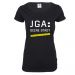 Personalisiertes Damen JGA-Shirt mit Namen der Stadt - Schwarz