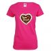 Pinkfarbenes JGA T-Shirt mit Lebkuchenherz und Team Braut-Schriftzug