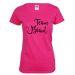 Pinkfarbenes JGA T-Shirt mit Team Braut Teufel-Motiv