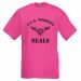 Pinkfarbenes Bräutigam-Shirt mit Wedding Seals-Motiv