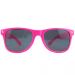 Pinkfarbene JGA-Sonnenbrille mit Team Braut-Motiv - Front