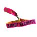 Stoff-Armband "Braut Security" - Pink