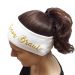 Weißes Wellness-Haarband mit Team Braut-Print
