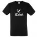 Schwarzes Junggesellenabschied-T-Shirt mit I DRINK Motiv für Männer