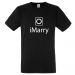Schwarzes Junggesellenabschied-T-Shirt mit I MARRY Motiv für Männer