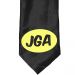 Gelbes JGA-Logo auf schwarzer Herren-Krawatte
