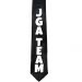 Schwarze Fun-Krawatte mit JGA Team-Motiv - Aufdruck