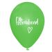 Polterabend-Luftballons mit Herz-Motiv - Grün-Weiss