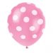 Rosafarbene Luftballons mit weißen Punkten