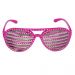Pinkfarbene Shutter-Brille im Disco-Design