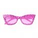 Pinkfarbene Party-Brille mit Polkadots