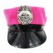 Pinkfarbene Fun-Polizeimütze für Damen - frontal