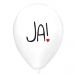 Weiße Luftballons mit JA-Motiv als JGA- und Polterabend-Deko - Bigpack
