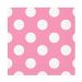 Rosafarbene Papier-Servietten mit weißen Punkten