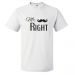 Weißes T-Shirt mit Aufdruck "Mr. Right"