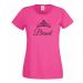 Pinkfarbenes T-Shirt mit Aufdruck Braut und Diadem