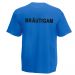 Blaues Bräutigam-Shirt mit Oh Yeah-Motiv und Rückenaufdruck