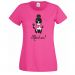 Pinkfarbenes T-Shirt mit Braut-Aufdruck