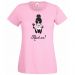 Rosafarbenes Baumwoll-Shirt mit Braut-Aufdruck