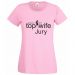 JGA-Shirt in Rosa mit Aufdruck "Germany`s Next Top Wife - Jury"