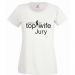 T-Shirt in Weiß mit Aufdruck "Germany`s Next Top Wife - Jury"