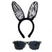 Zebrakostüm-Accessoires - Zebra-Ohren-Haarreif und Sonnenbrille