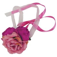 Rosafarbenes Blumen-Armband für den Junggesellinnenabschied