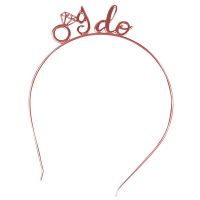 Braut-Haarreif mitI Do-Schriftzug in Rosegold - Junggesellenabschied-Kopfschmuck