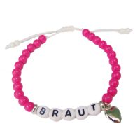 JGA Braut-Armband mit Perlen in Pink
