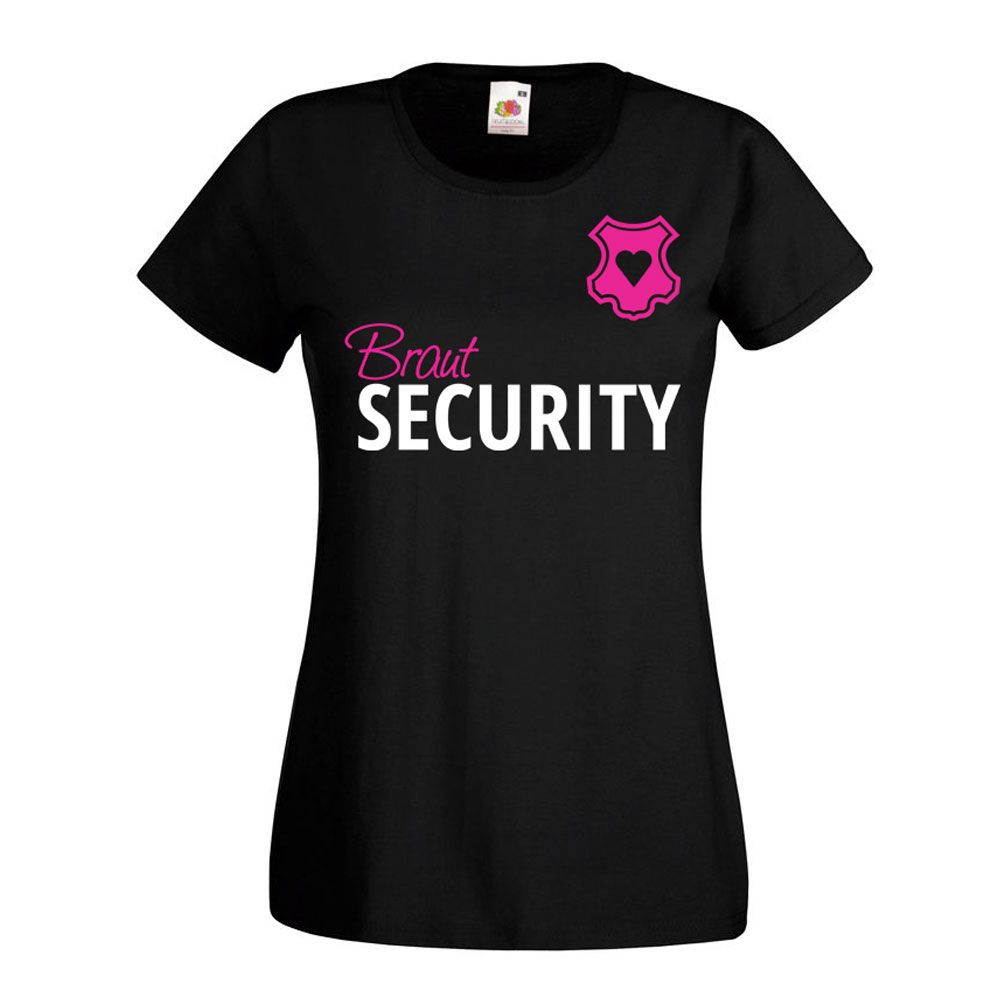 Junggesellinnenabschied T-Shirt Junggesellenabschied Security Braut  Damen shir1 