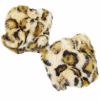 Pulswärmer im Leoparden-Design - Armstulpen aus Kunst-Fell