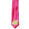 Team Braut-Krawatte mit Stern - JGA-Accessoire in Pink