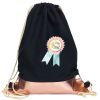 Team Braut JGA-Rucksack mit Anstecker - Schwarz-Rosegold