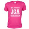 Abschiedsspiel - Pinkfarbenes JGA T-Shirt im Football-Design