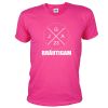 Pinkfarbenes Bräutigam JGA-Shirt mit Jahreszahl 2023