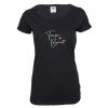 Stilvolles Team Braut JGA-Shirt: Schwarz mit kupferfarbenem Herzchen