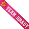 Pinke Team Braut JGA-Schärpe im Western Cowgirl-Look