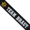 Junggesellenabschied-Schärpe Team Braut - Schwarz im Western-Design