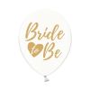 JGA Luftballons mit Bride to be-Aufdruck - Transparent-Gold