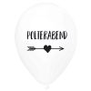 Polterabend-Deko-Luftballons - Pfeil-Motiv - Weiss - Bigpack