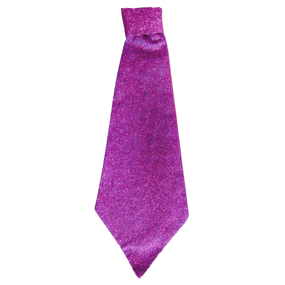 Große pinkfarbene Fun-Krawatte mit Glitter