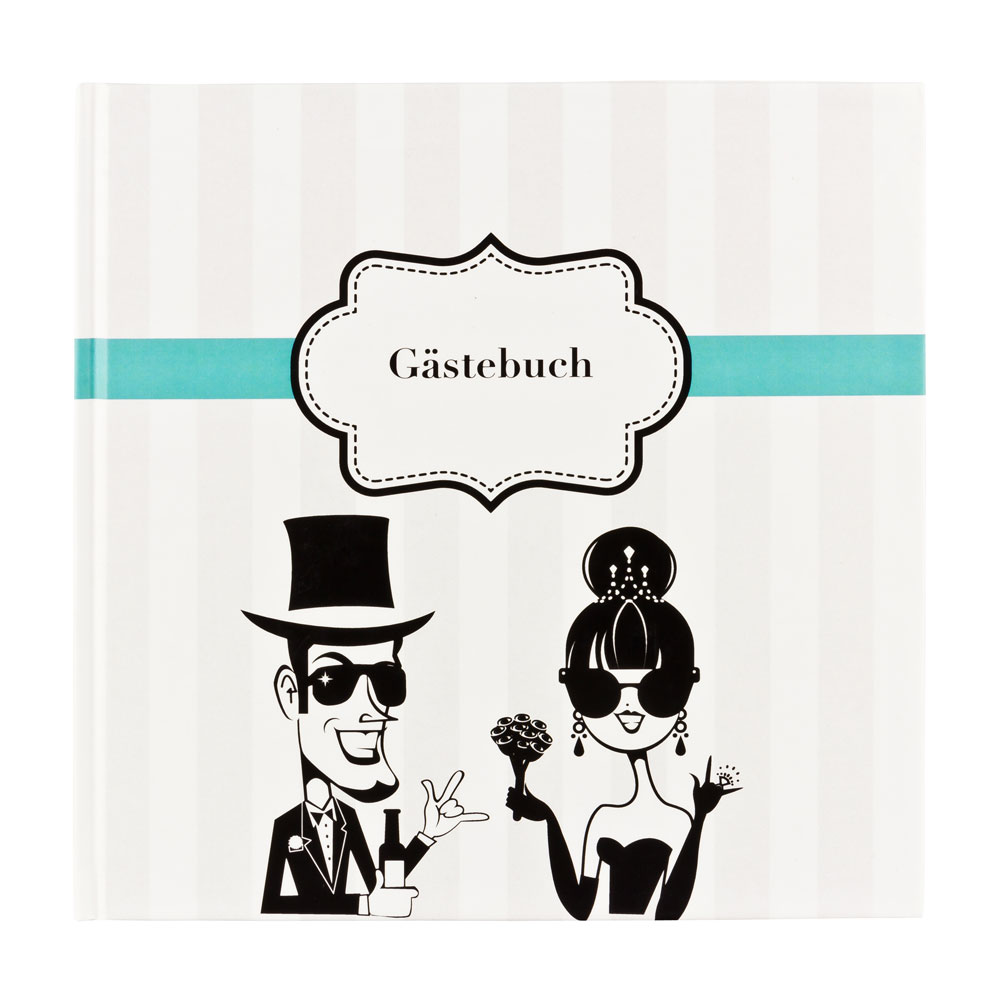 Hochzeit-Gästebuch mit Fragen an die Gäste