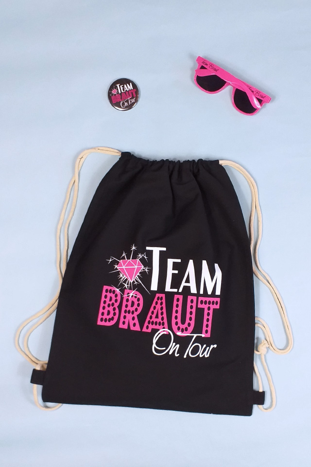 JGA Accessoires - Team Braut on Tour in Pink-Schwarz