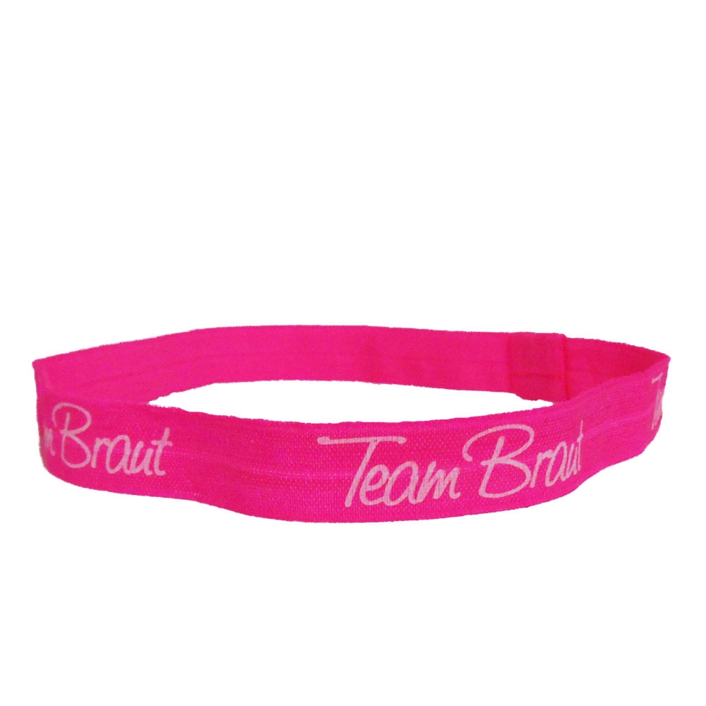 Pinkfarbenes Team Braut-Haarband - JGA Haarschmuck