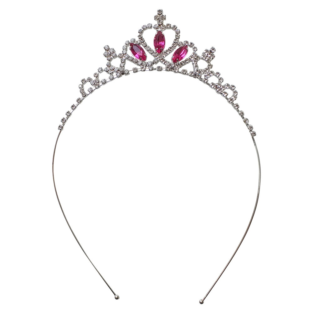 Stilvolle Braut-Krone mit Strass - Metall-Haarreif für den Junggesellenabschied