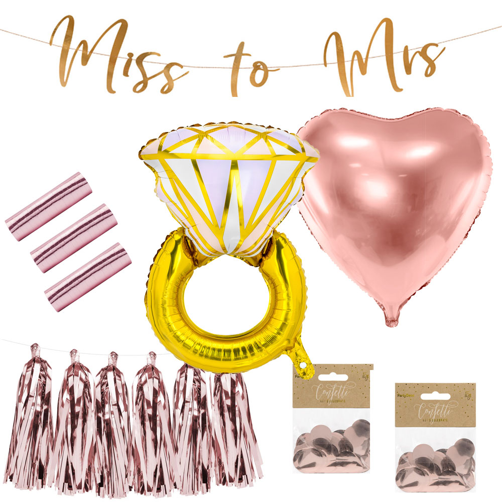 JGA Deko-Set für den Junggesellinnenabschied in Rosegold