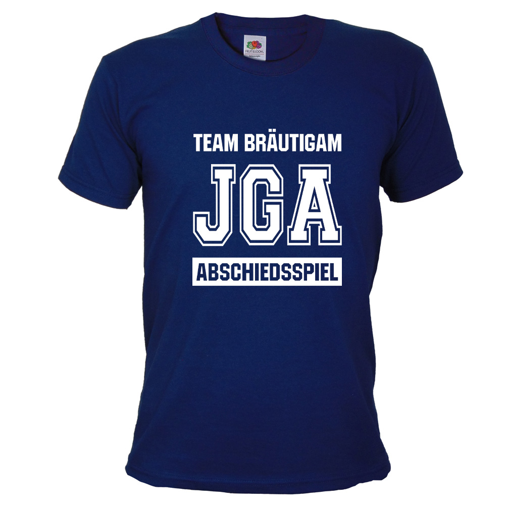 Abschiedsspiel - Blaues JGA T-Shirt im Football-Design