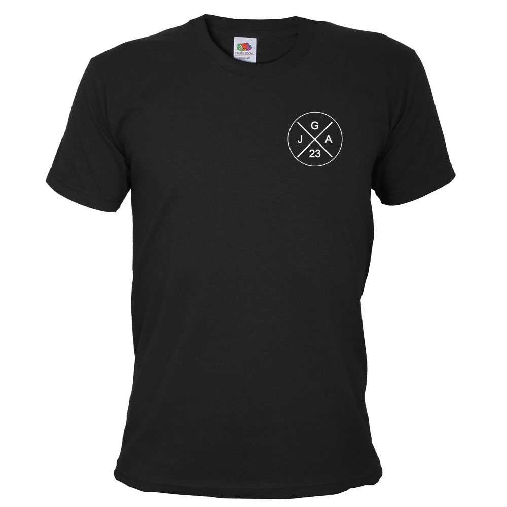 Dezentes Herren-JGA-Shirt mit Brustlogo - Jahreszahl 2023 - Schwarz