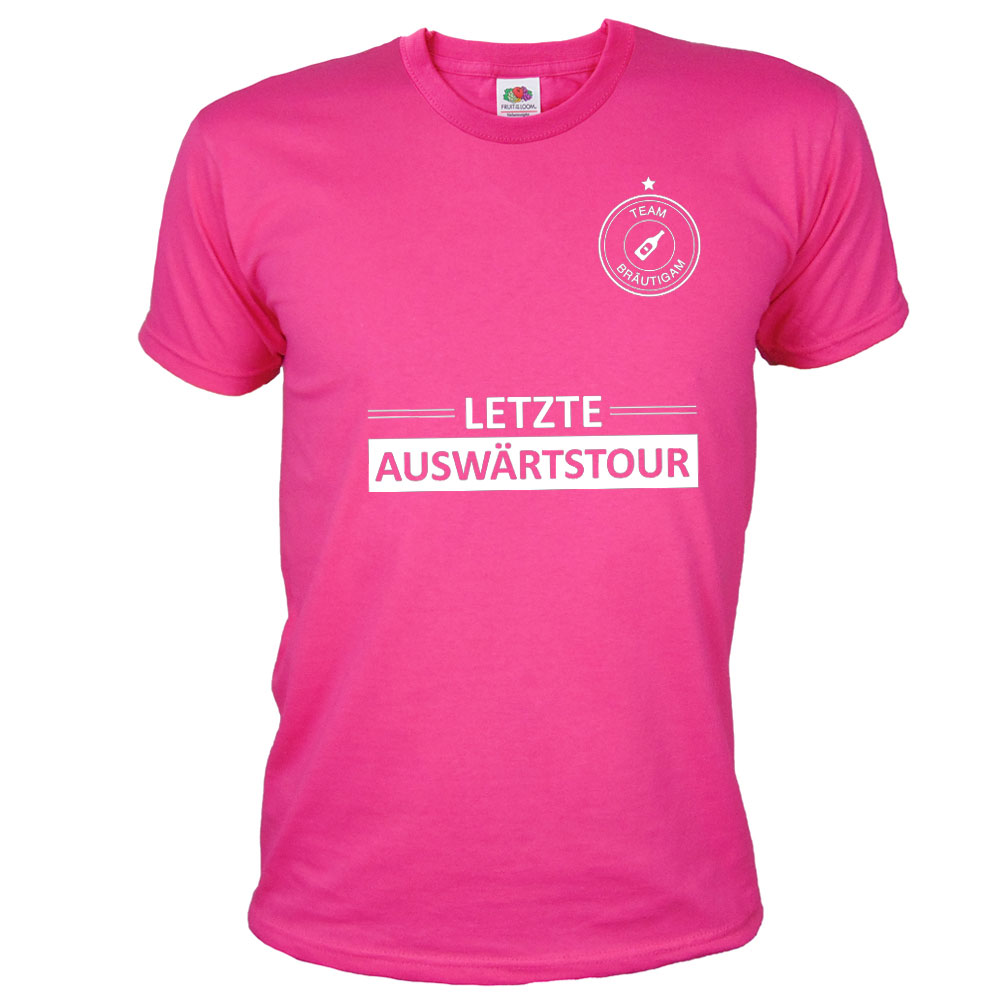 JGA Fussball-Shirt Letzte Auswärtstour - Pink