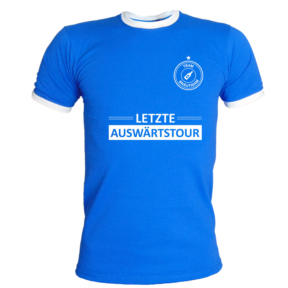 JGA T-shirt Letzte Auswärtstour - Royalblau